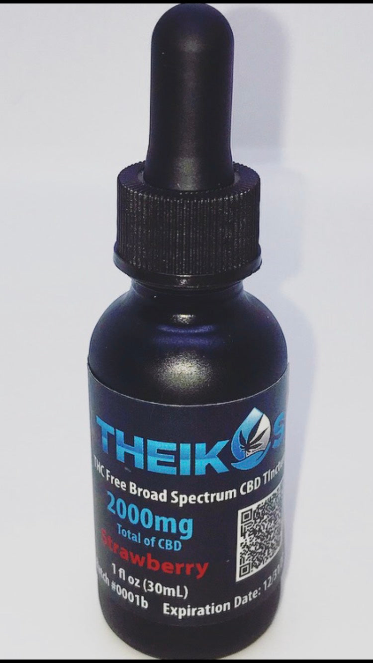 THC Free Broad Spectrum CBD Tincture Strawberry